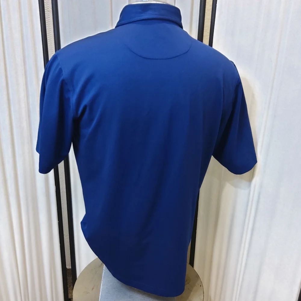 Donald Ross Golf Shirt, Blue/Pink,‎ Men's M - Picture 2 of 7